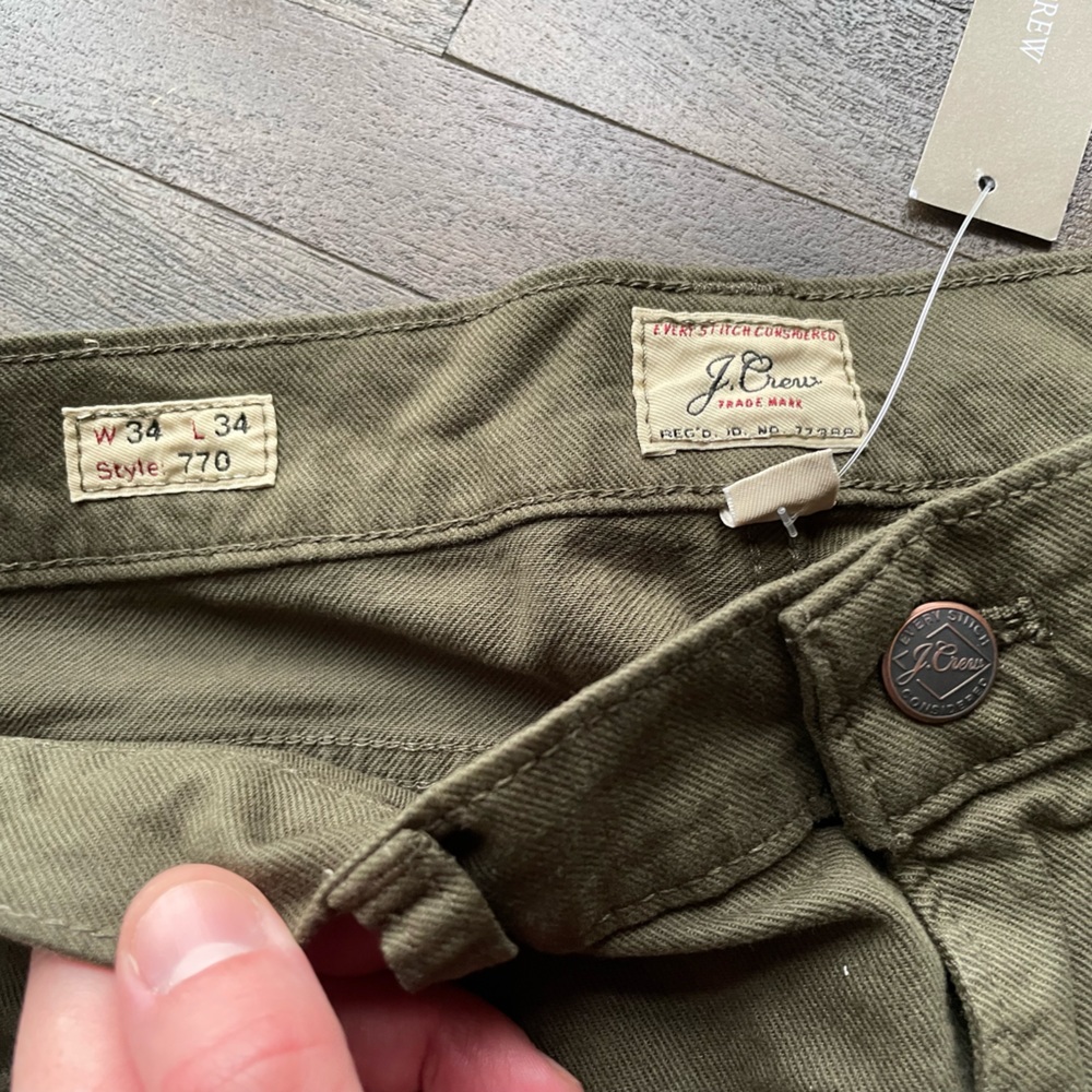 NWT Mens jcrew jeans 34x34
